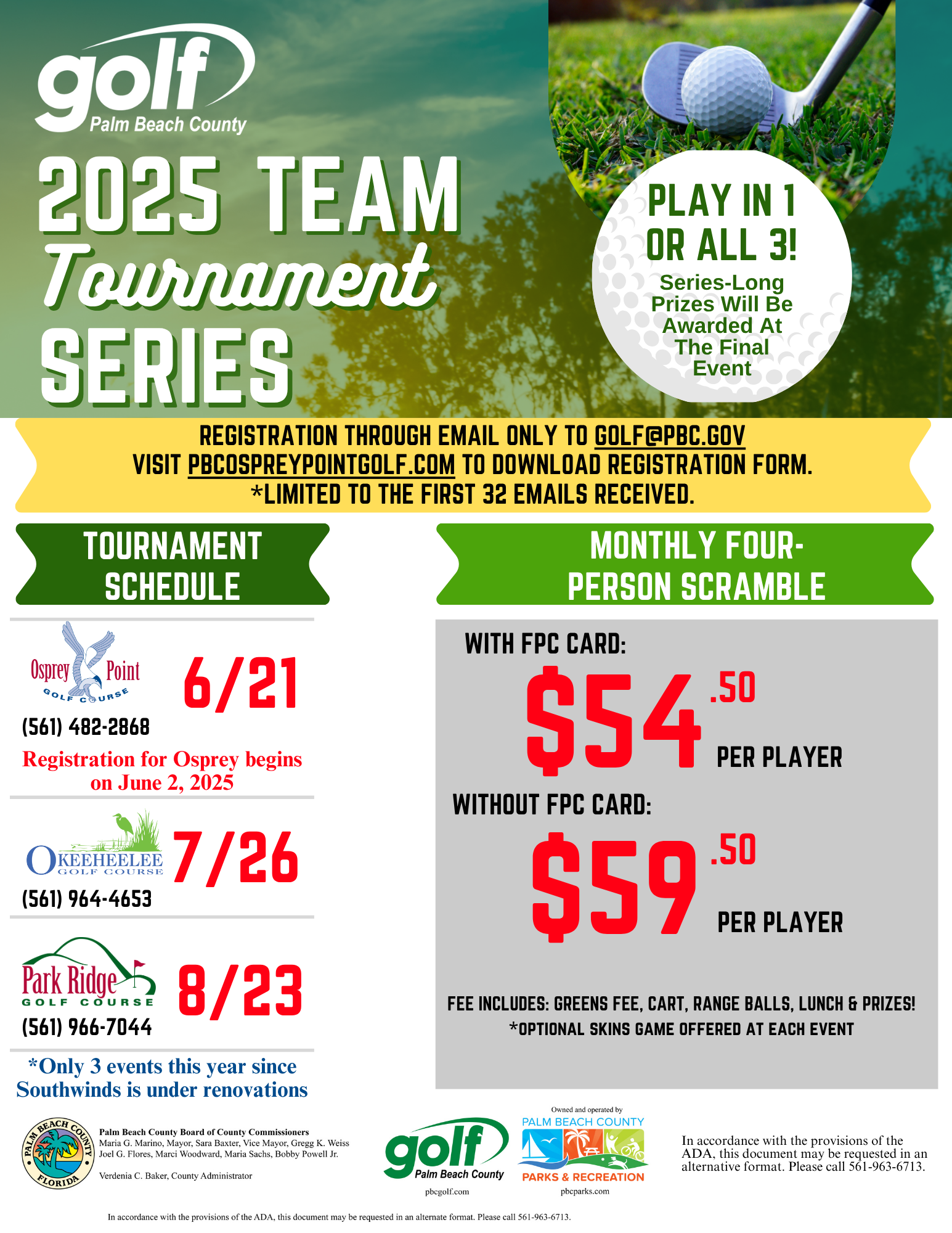 2025 PBC Golf Team Tournament Series FINAL